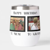 Fröhlicher Geburtstag, stemless Wine Tumbler, (Vorderseite)