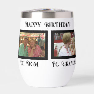 Fröhlicher Geburtstag, stemless Wine Tumbler,