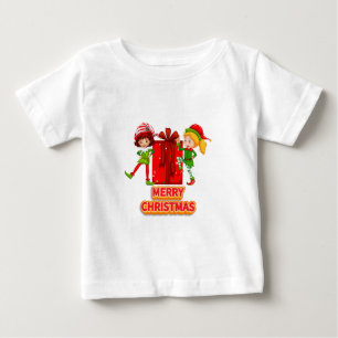 Fröhlicher Geburtstag und glückliche Weihnachten 2 Baby T-shirt