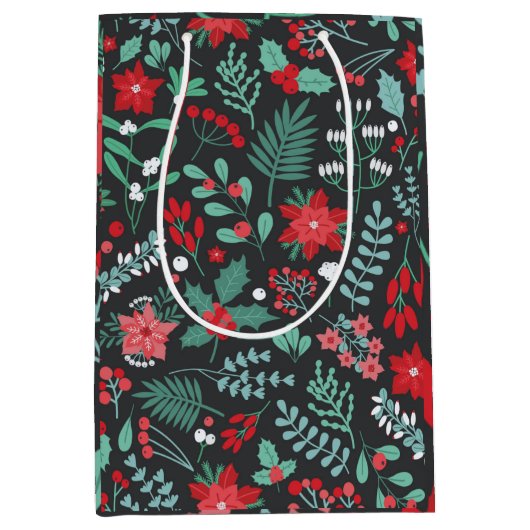 Fröhlicher Geburtstag und glückliche Weihnachten Mittlere Geschenktüte (Vorderseite)