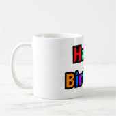 Fröhlicher Geburtstagstext Kaffeetasse (Links)