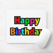 Fröhlicher Geburtstagstext Mousepad (Mit Mouse)