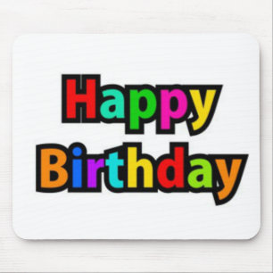 Fröhlicher Geburtstagstext Mousepad