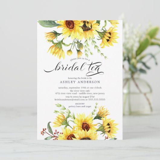 Fröhlicher Gelbblütenteppich Einladung (Stehend Vorderseite)