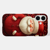 Fröhlicher gestrickter Weihnachtsmann Roter Pullo Case-Mate iPhone Hülle (Rückseite (Horizontal))