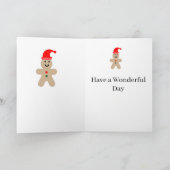 Fröhlicher Gingerbread-Mann Editierbare Weihnachte Karte (Innenseite)