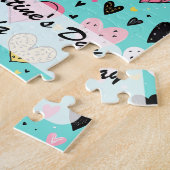 Fröhlicher glücklicher Valentinstag Benutzerdefini Puzzle (Seite)