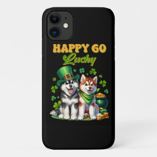 Fröhlicher Glückspilz Süßer Husky St. Patricks Tag Case-Mate iPhone Hülle