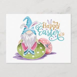 Fröhlicher Gnom Ostern Postkarte