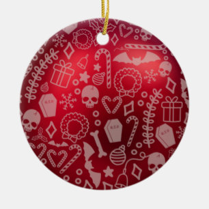Fröhlicher Gothic-Weihnachtsname Jahresurlaub Keramik Ornament