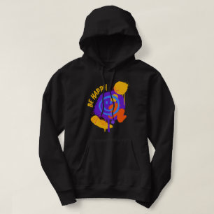 Fröhlicher Graffiti-Smiley Bunte Straßenkunst Hoodie