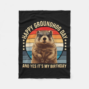 Fröhlicher Groundhog-Tag Und Ja Es Ist Mein Geburt Fleecedecke