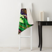 Fröhlicher grüner Kobold mit Kleeblatt Pipes Sherpadecke (Beispiel)