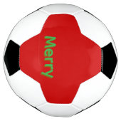 Fröhlicher grüner Name auf Rot Fußball (Gedreht)