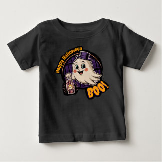 Fröhlicher Halloween-Geist – Süße Boo-Laternen-Gei Baby T-shirt