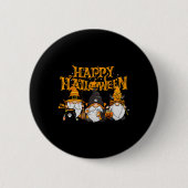 Fröhlicher Halloween Gnomes Herbstpumpenfallen Hol Button (Vorderseite)
