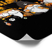 Fröhlicher Halloween Gnomes Herbstpumpenfallen Hol Poster (Ecke)