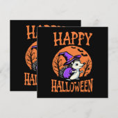 Fröhlicher Halloween Igel Hexe (Vorne/Hinten)