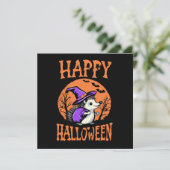 Fröhlicher Halloween Igel Hexe (Stehend Vorderseite)