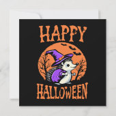 Fröhlicher Halloween Igel Hexe (Rückseite)