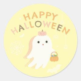 Fröhlicher Halloween-Klassik-Rundsticker Runder Aufkleber