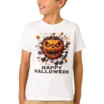 Fröhlicher Halloween-Kürbis, der durch