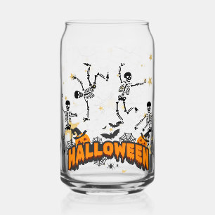 Fröhlicher Halloween-Kürbisse-Eis-Kaffee-Glas Dosenglas