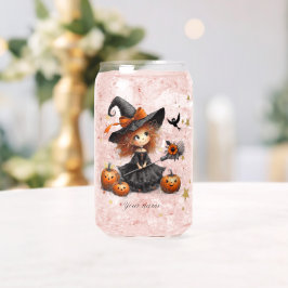 Fröhlicher Halloween-Kürbisse-Eis-Kaffee-Glas Dosenglas