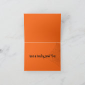 Fröhlicher Halloween-lustiger Cartoon geklappt Feiertagskarte (Innenseite)