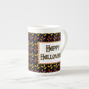 Fröhlicher Halloween-Süßigkeiten-Muster-Becher Porzellantasse