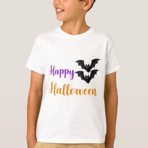 Fröhlicher Halloween-Text Fledermäuse Für Kinder P T-Shirt