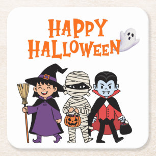 Fröhlicher Halloween Untersetzer aus Papier
