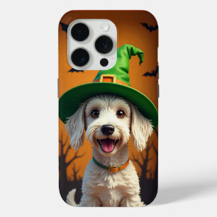 Fröhlicher Halloween weißer Hund Case-Mate iPhone Hülle
