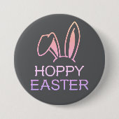 Fröhlicher Hase Pastell-Ostern-Knopf Button (Vorderseite)