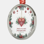 Fröhlicher, Heiterer Geist — Premium-Weihnachtskug Ornament Aus Metall (Links)