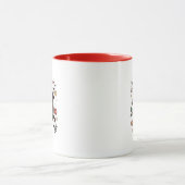 Fröhlicher & Helle Weihnachtskranz Grüner Griff Tasse (Zentrum)