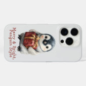 Fröhlicher & Heller Pinguin-Weihnachten Case-Mate iPhone Hülle (Rückseite (Horizontal))
