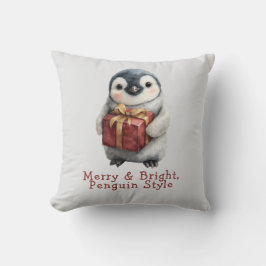 Fröhlicher & Heller Pinguin-Weihnachten Kissen