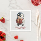Fröhlicher & Heller Pinguin-Weihnachten Serviette (Beispiel)