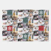 Fröhlicher heller Schnee 8 Foto Gitterhalterung sc Geschenkpapier Set (Vorderseite)