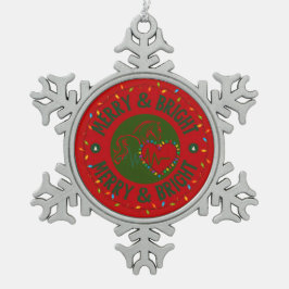 Fröhlicher & Heller Schneeflocken-Schmuck Schneeflocken Zinn-Ornament