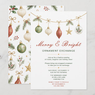 Fröhlicher & Heller Weihnachtsbaumschmuck-Austausc Einladung