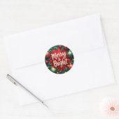 Fröhlicher & Heller Weihnachtsklassiker-Rundsticke Runder Aufkleber (Umschlag)