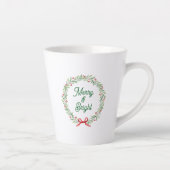 Fröhlicher & Helligkeits-Weihnachtskranz Milchtasse (Rechts)