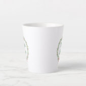 Fröhlicher & Helligkeits-Weihnachtskranz Milchtasse (Vorderseite)