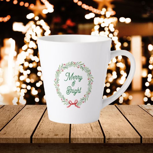 Fröhlicher & Helligkeits-Weihnachtskranz Milchtasse