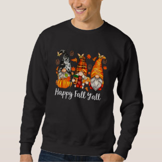 Fröhlicher Herbst Euch alle Gnom Leopard Kürbis H Sweatshirt