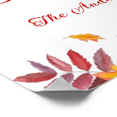 Fröhlicher Herbst für Euch alle Herbstlaub Poster (Ecke)