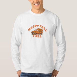 Fröhlicher Herbst für Euch Vintage-Orangen-LKW Kür T-Shirt