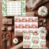 Fröhlicher Herbst kleiner Kürbis Grüner Kranz Part Geschenkpapier Set